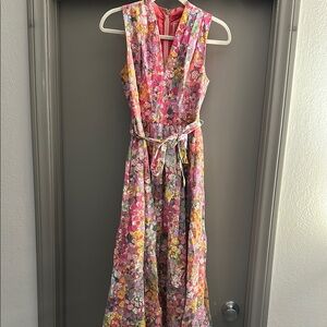 Kate Spade Floral Pink and Yellow Dress